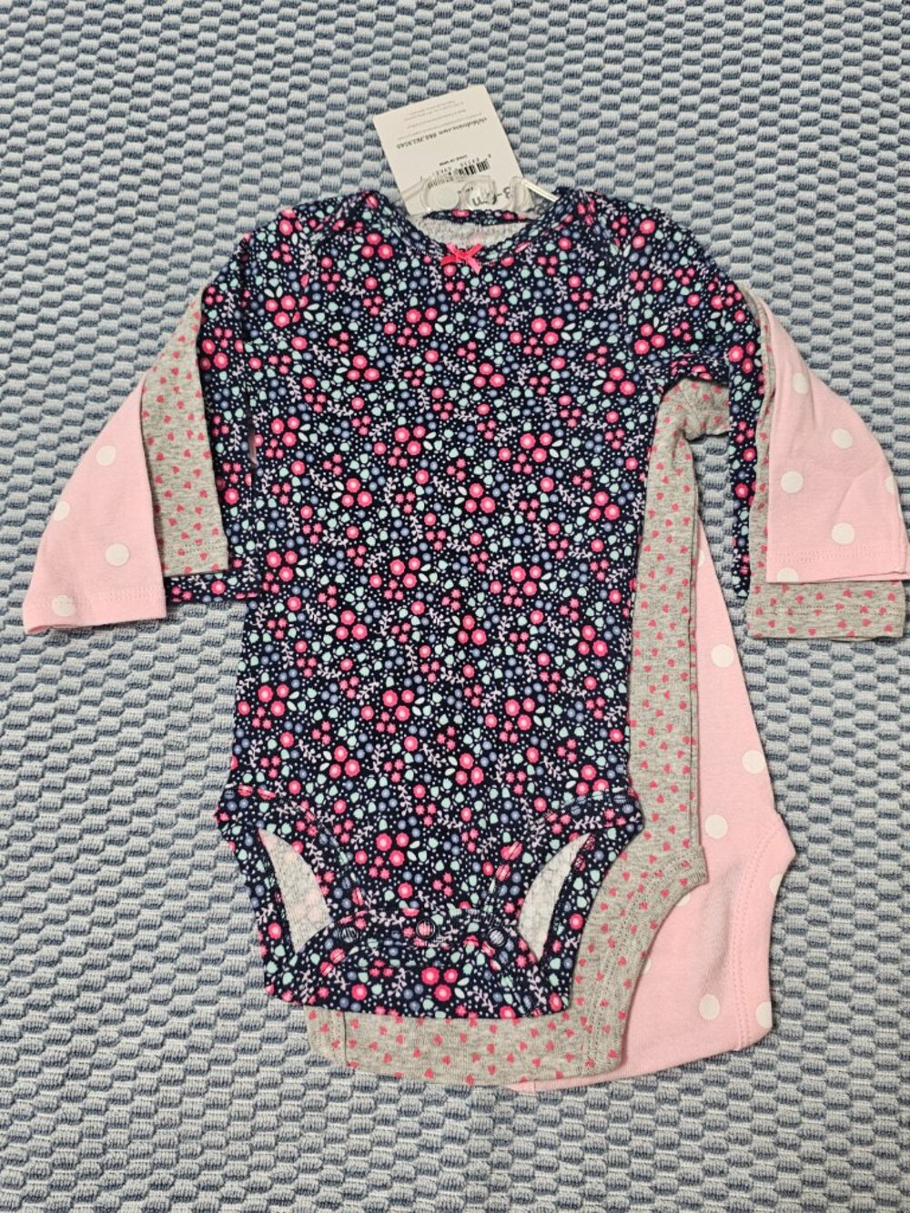 NEW Carter's Child of Mine 6pk Baby Girl Bodysuit Bundle | Newborn & 3-6 months - Picture 6 of 6